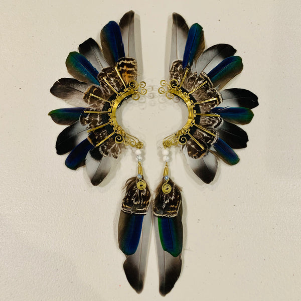 Feather wing cuff Earrings 805