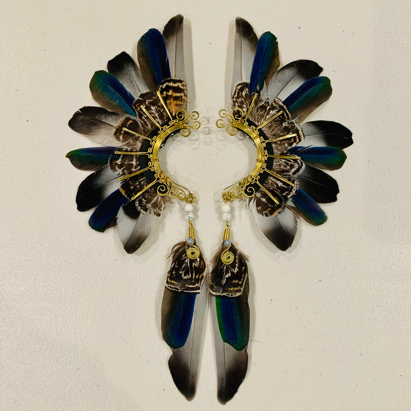 Feather wing cuff Earrings 805