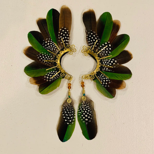 Feather wing cuff Earrings 826