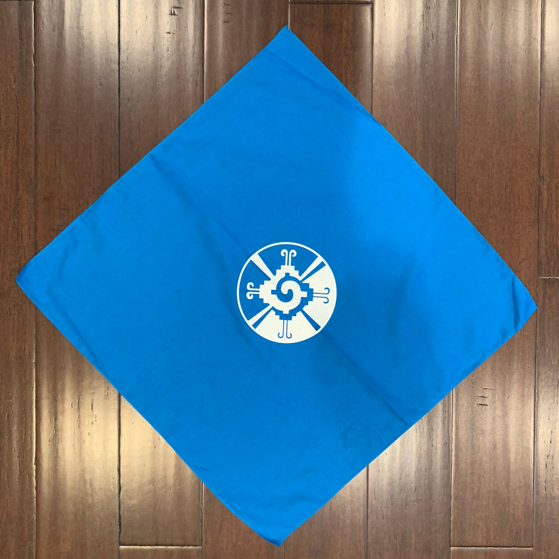 Bandana - Hunab Ku -22" x 22" Turqouise