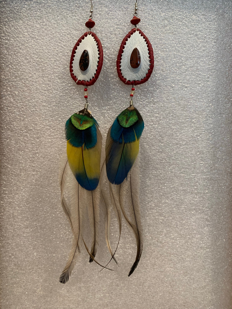 Leather n Feather Earrings 57