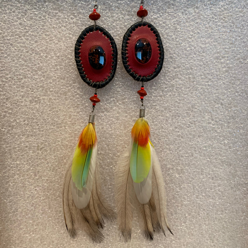 Leather n Feather Earrings 42