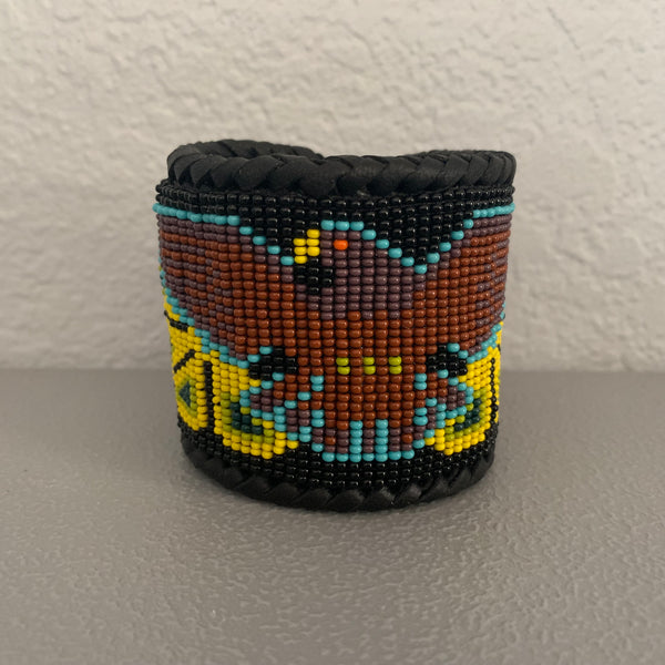 Beaded n leather bracelet 98