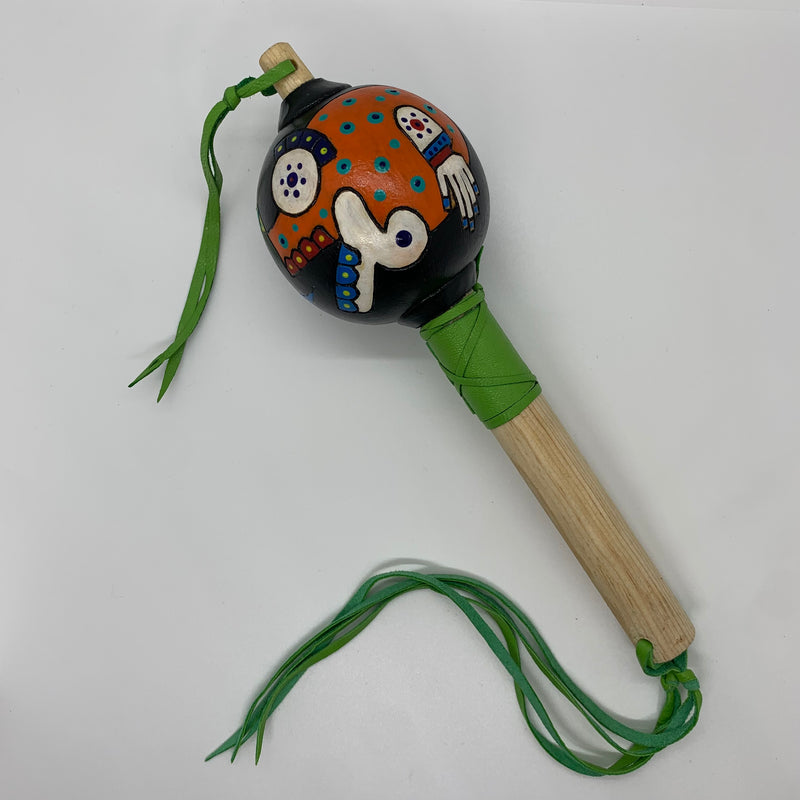 Aztec Dance Rattle painted 22
