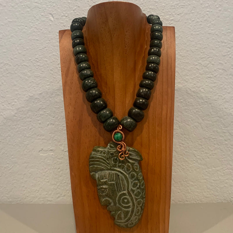 Necklace - Guatamala Jade Jaguar Warrior 6
