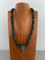 Necklace - Guatamala Jade and Skull pendent
