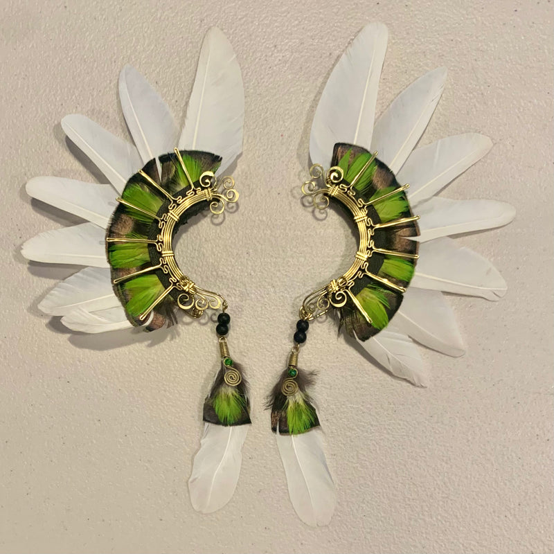 Feather wing cuff Earrings 756