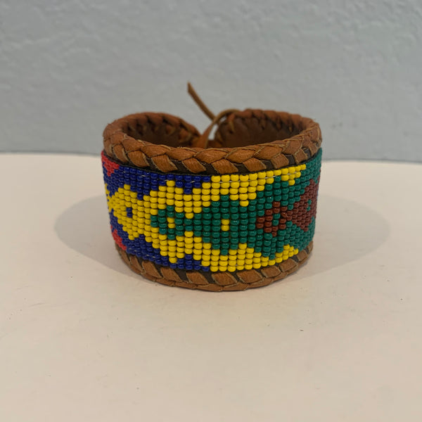Beaded n leather bracelet 40