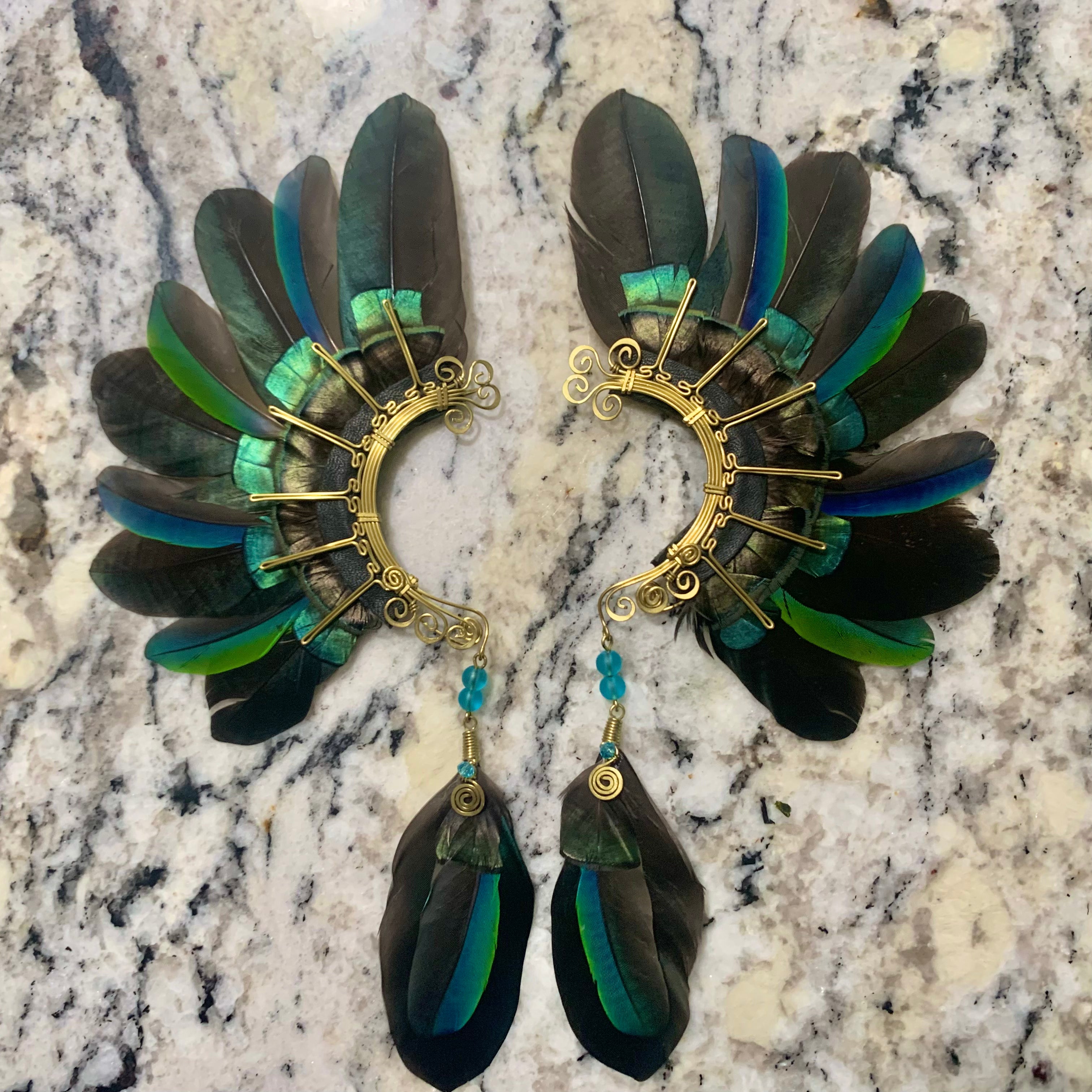 Feather wing cuff Earrings 767