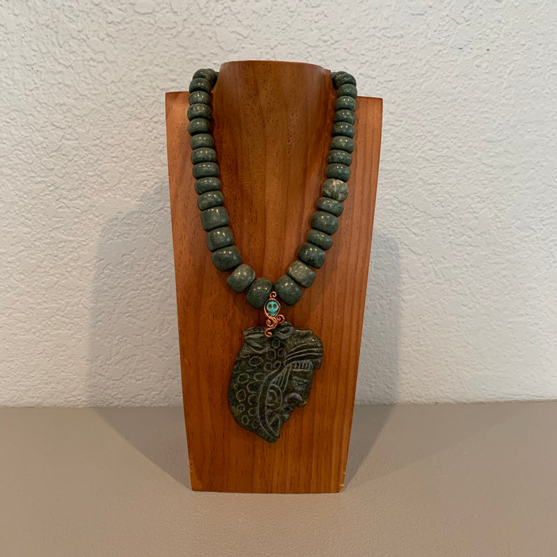 Necklace - Guatamala Jade Mayan Warrior