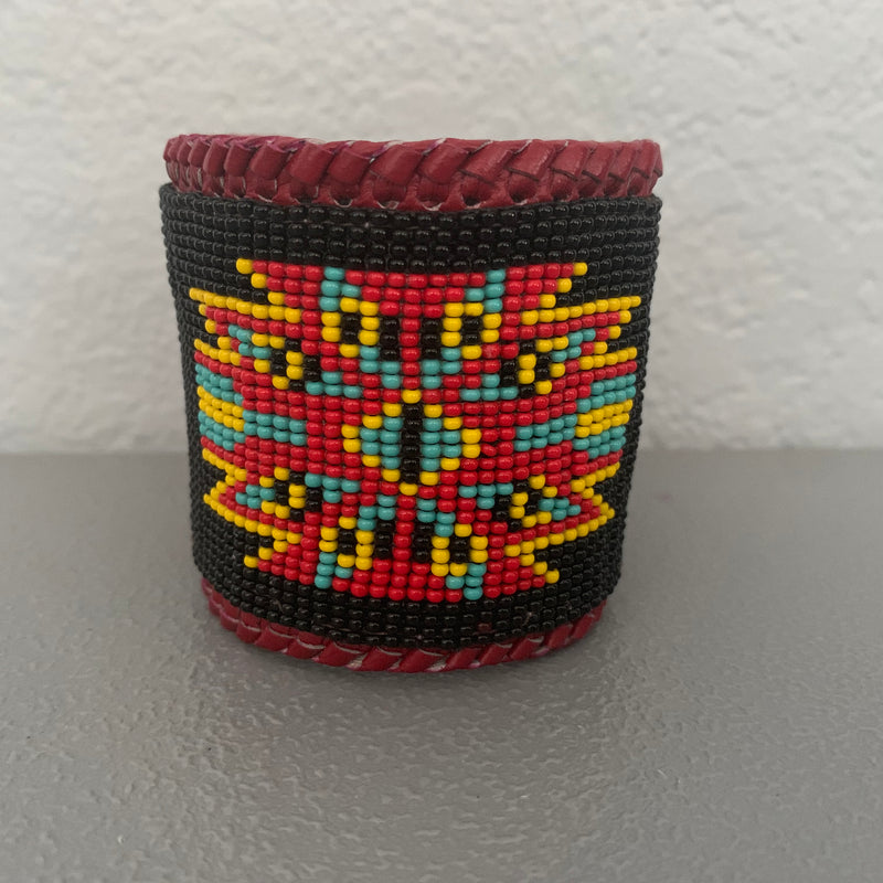 Beaded n leather bracelet 61