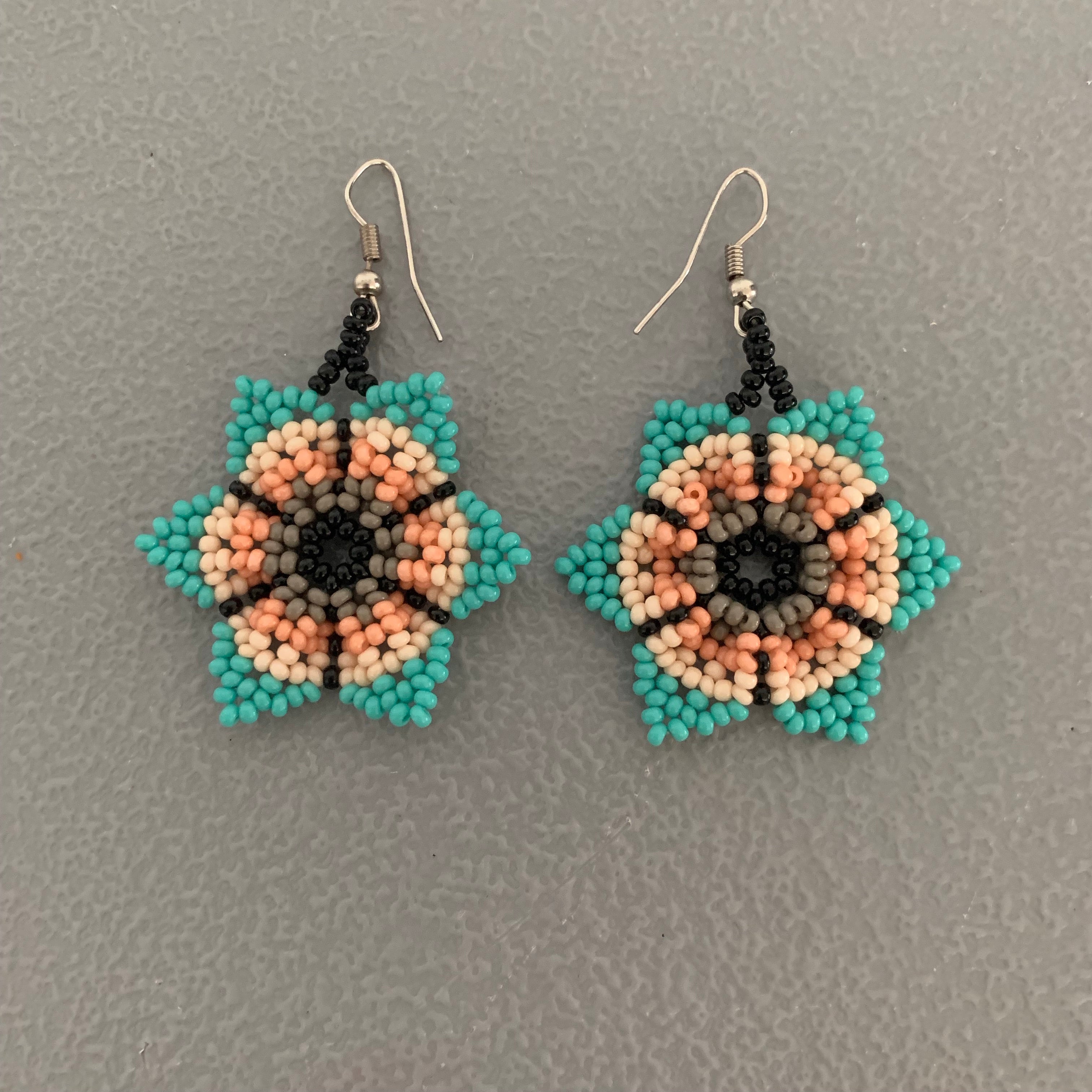 Beaded flower Earrings 2