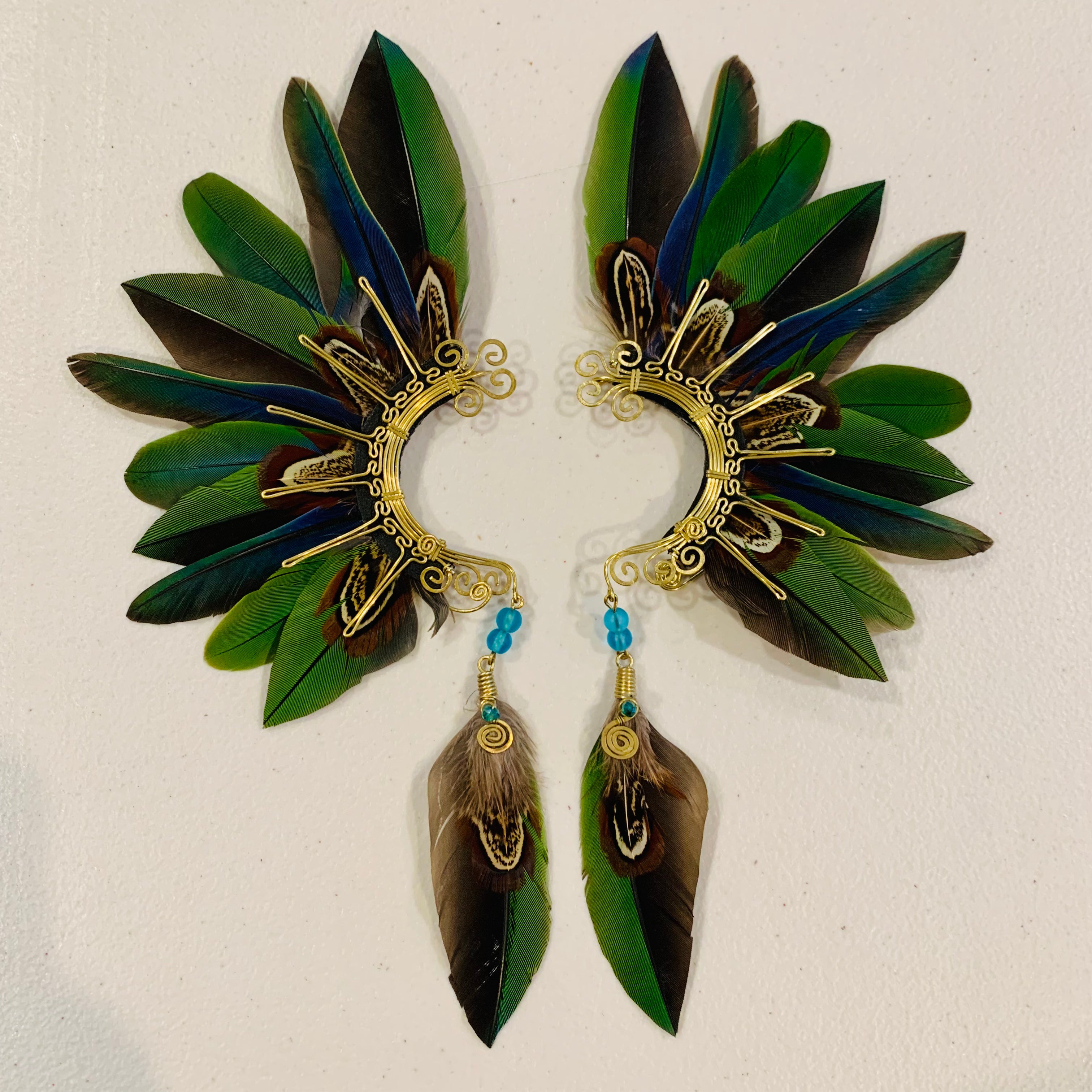 Feather wing cuff Earrings 866