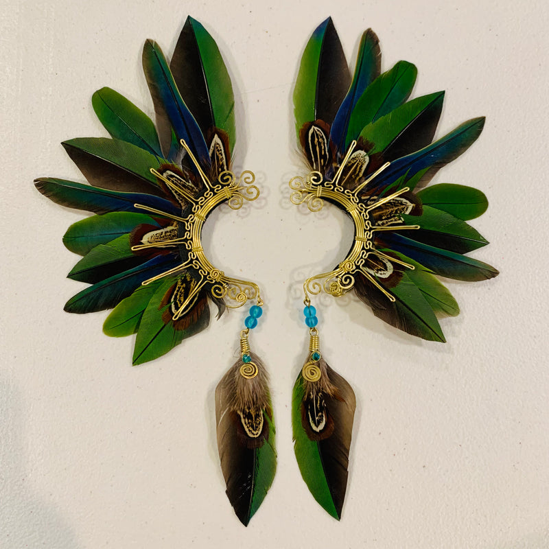 Feather wing cuff Earrings 866