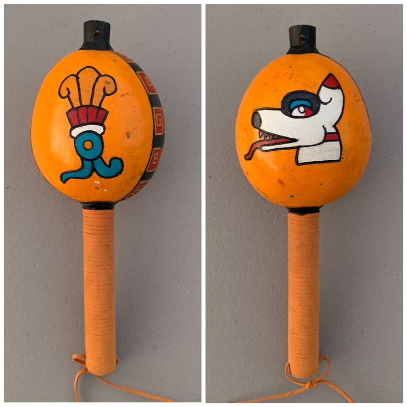 Aztec Dance Rattle painted 2