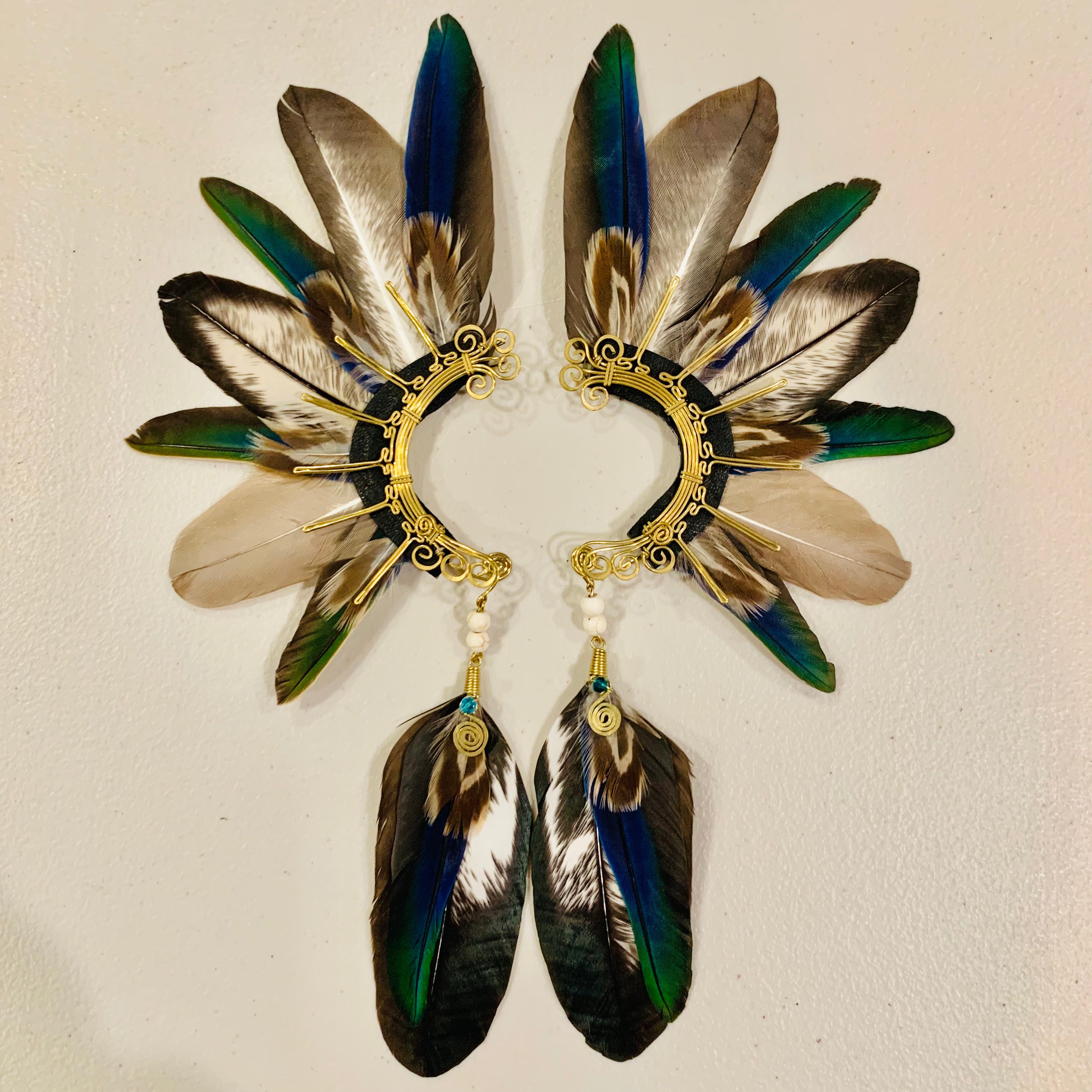 Feather wing cuff Earrings 838