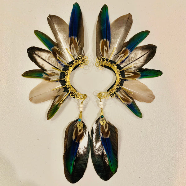 Feather wing cuff Earrings 838