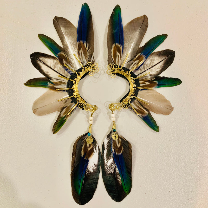 Feather wing cuff Earrings 838