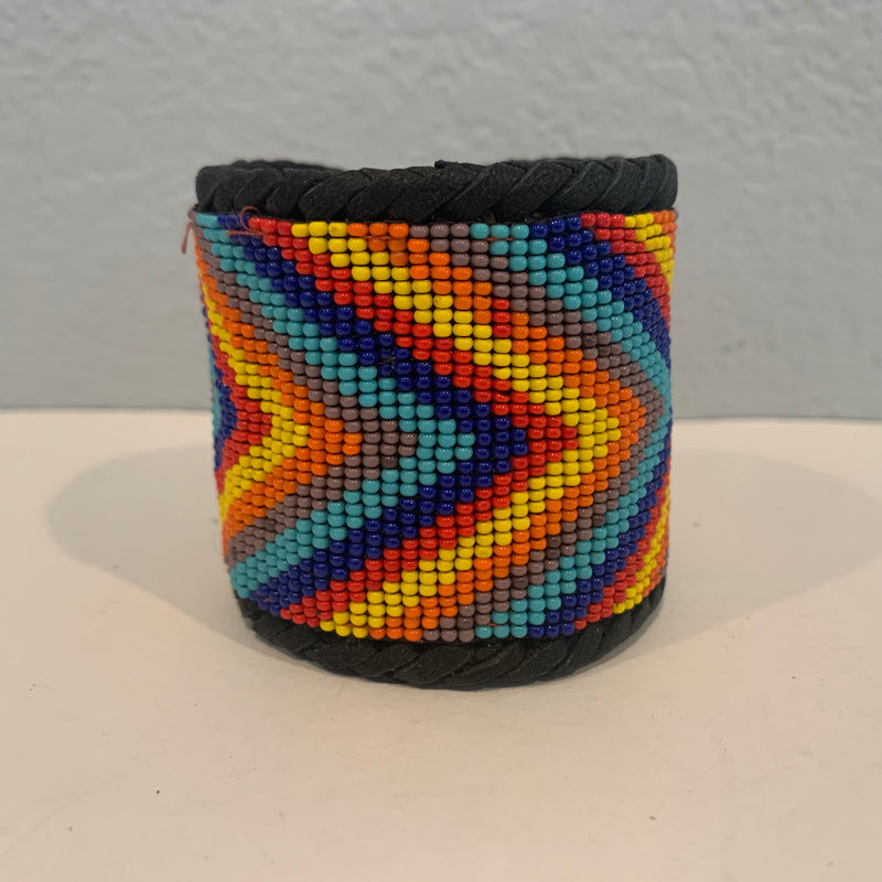 Beaded n leather bracelet 27