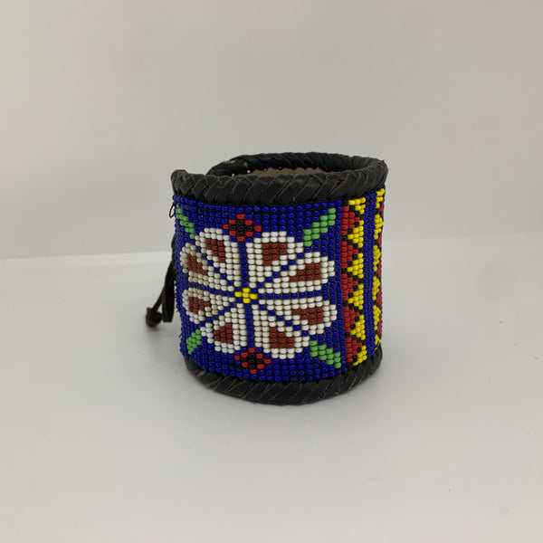 Beaded n leather bracelet 140