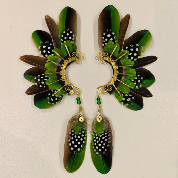 Feather wing cuff Earrings 809
