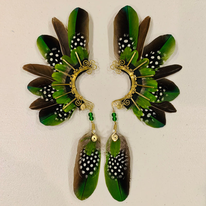 Feather wing cuff Earrings 809
