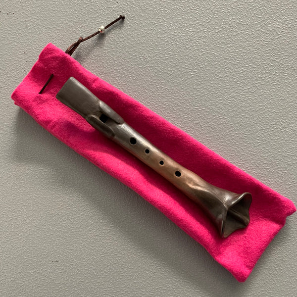 Clay Flute - Aztec Pre-Colombian replica 4 holes