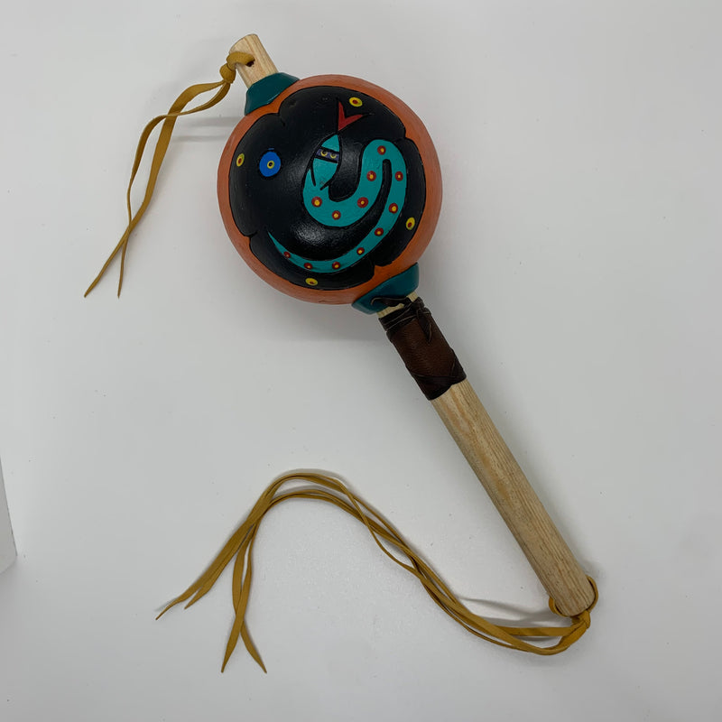 Aztec Dance Rattle painted 23