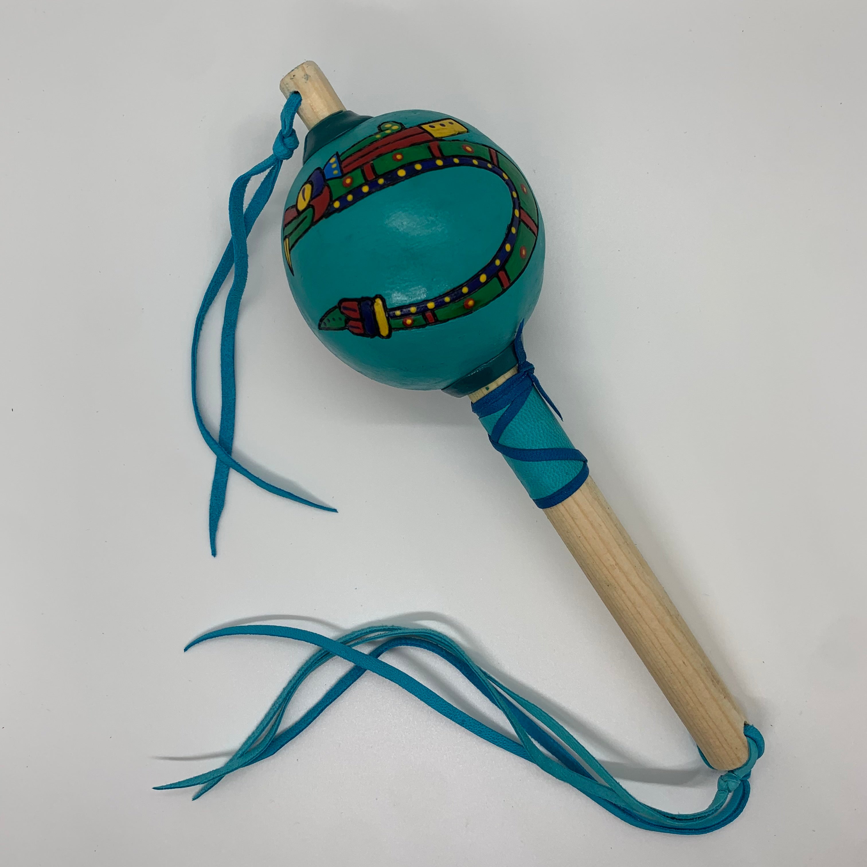 Aztec Dance Rattle painted 21