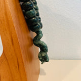 Necklace - Guatemalan Jade necklace w Quetzalcoatl (Snake) pendent