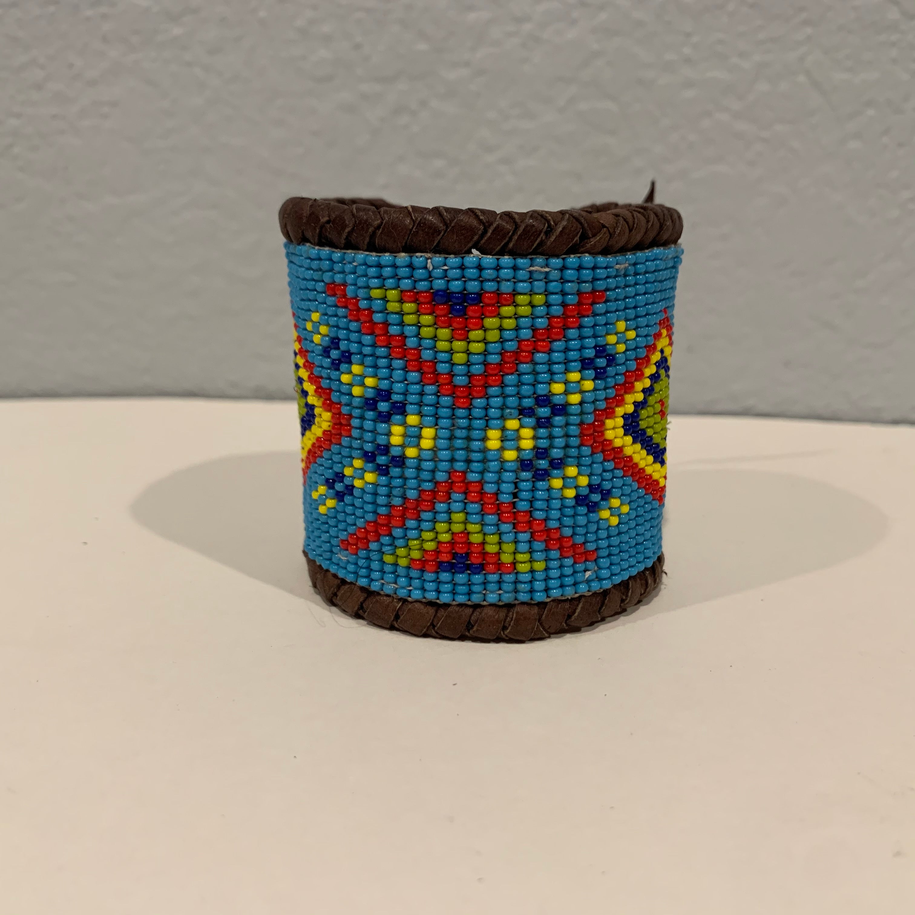 Beaded n leather bracelet 7