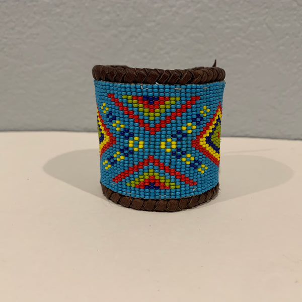 Beaded n leather bracelet 7