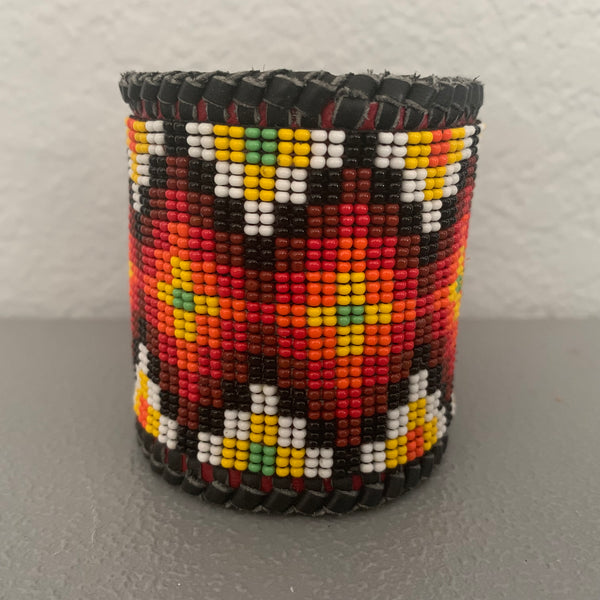 Beaded n leather bracelet 63