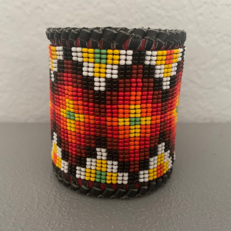 Beaded n leather bracelet 63