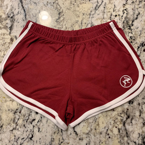 Shorts - Ladie's Fitness Shorts - Tochtli cranberry|white