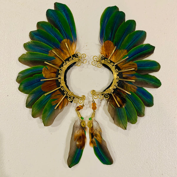 Feather wing cuff Earrings 828