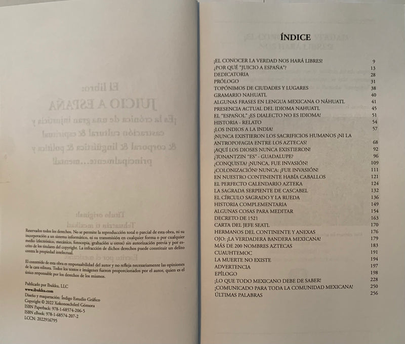 Book - Juicio a España - Xokonochtletl