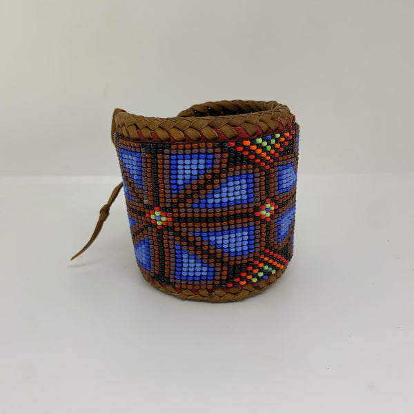 Beaded n leather bracelet 139