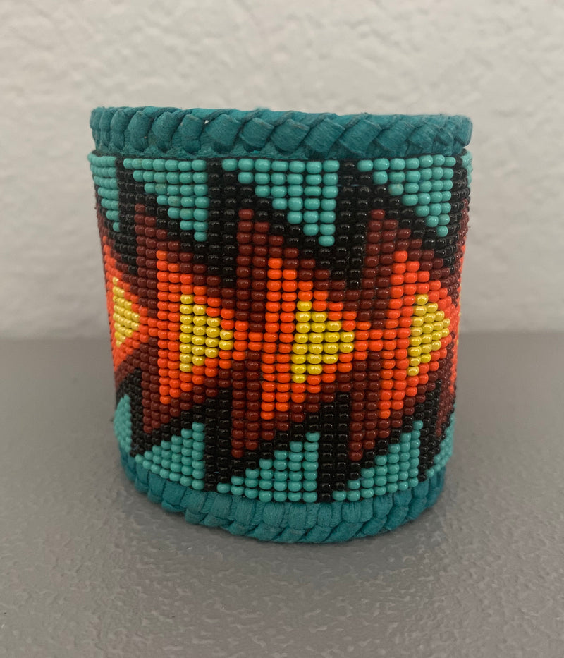 Beaded n leather bracelet 58