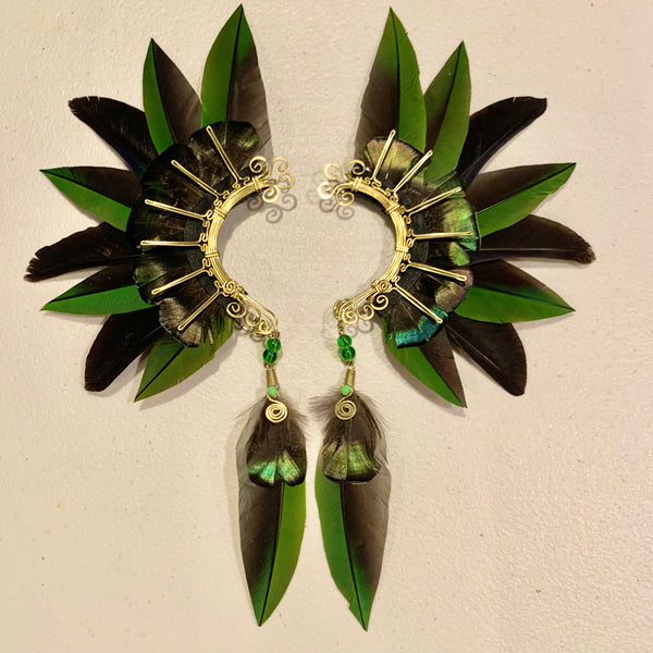 Feather wing cuff Earrings 746