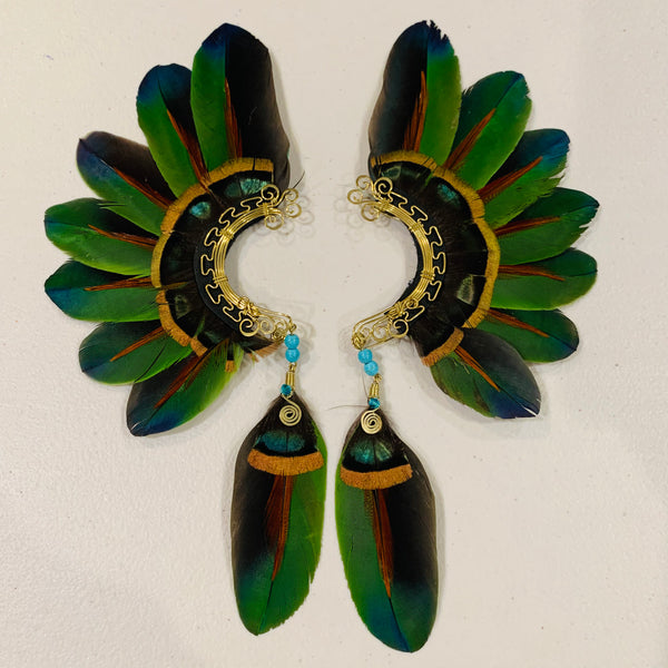 Feather wing cuff Earrings 802