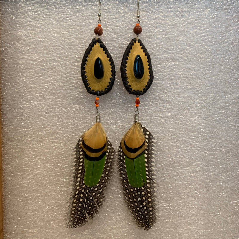 Leather n Feather Earrings 45