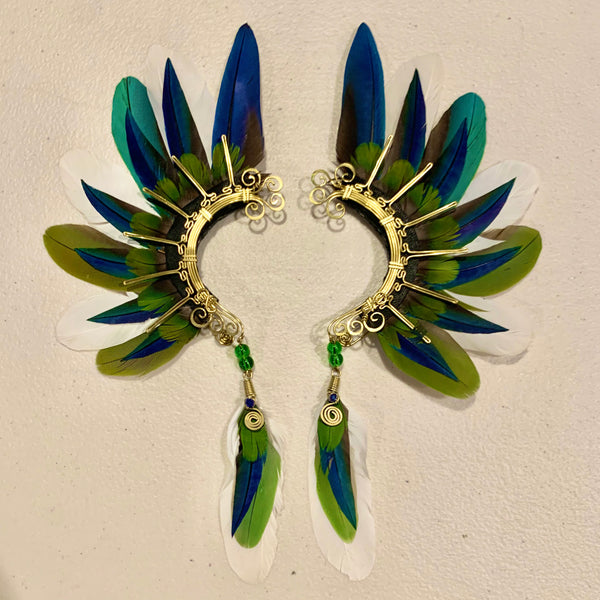 Feather wing cuff Earrings 742