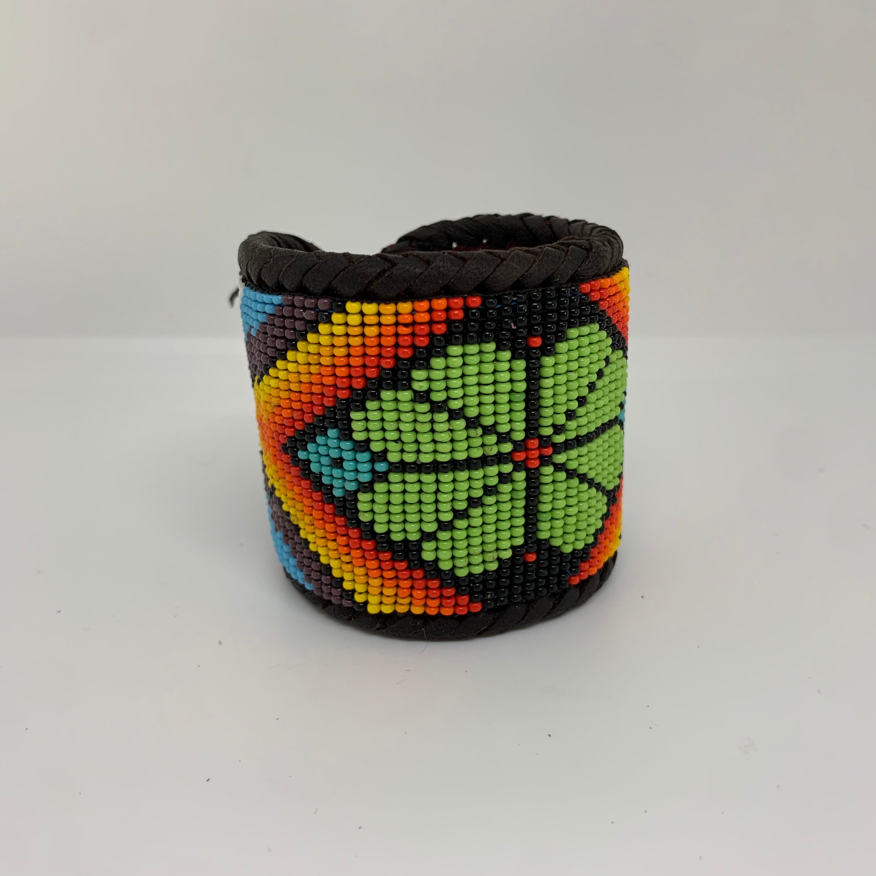Beaded n leather bracelet 151
