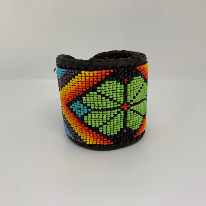 Beaded n leather bracelet 151