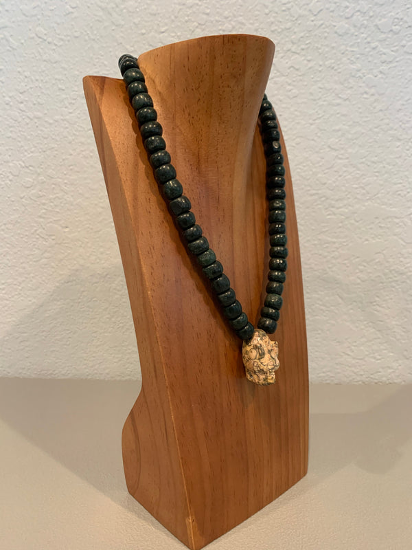 Necklace - Guatamala Jade and Jaguar pendent