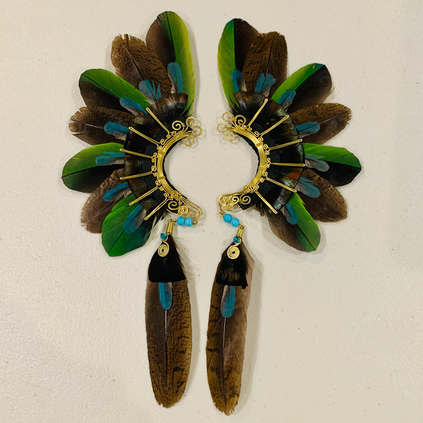 Feather wing cuff Earrings 819