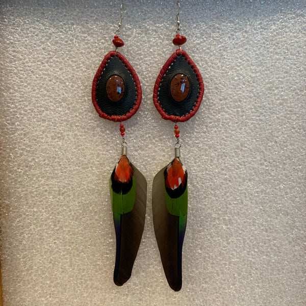 Leather n Feather Earrings 39