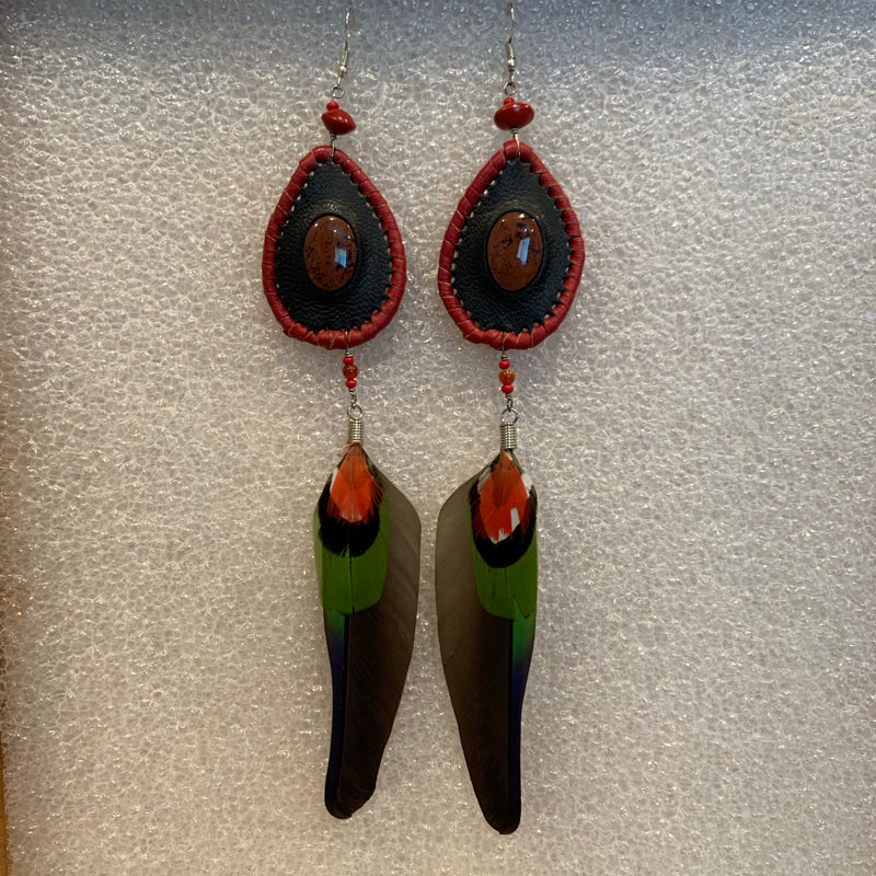 Leather n Feather Earrings 39