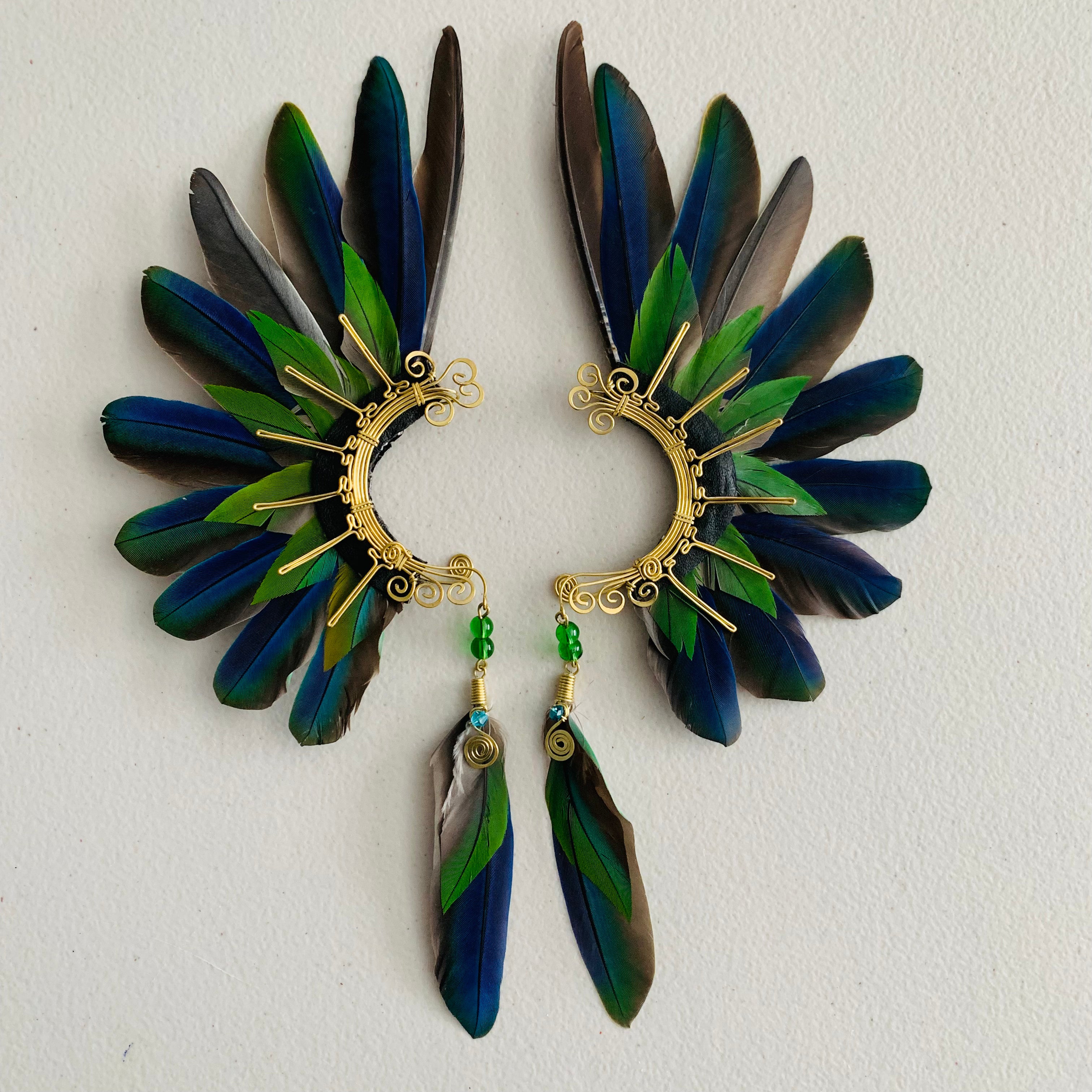 Feather wing cuff Earrings 848